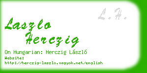 laszlo herczig business card